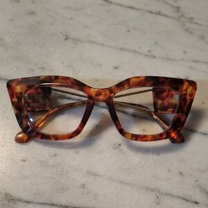 Tortoise Shell Cat-Eye Prescription Glasses +2.25 single vision